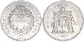 Republik
Frankreich. 50 Francs, 1977. Silber
29,95g
Schön 237
AG900
stfr-
