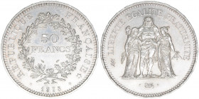 Republik
Frankreich. 50 Francs, 1978. Silber
29,91g
Schön 237
AG900
stfr-