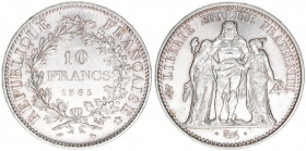 Republik
Frankreich. 10 Francs, 1965. Silber
25,05g
Schön 236
AG900
stfr-
