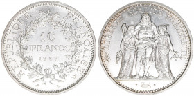 Republik
Frankreich. 10 Francs, 1967. Silber
25,04g
Schön 236
AG900
stfr-