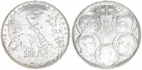 30 Drachmen, 1963
Griechenland. Silber. 17,98g
vz/stfr