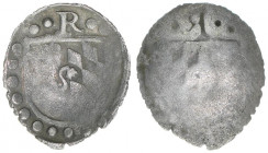 Johann 1353-1390
Altdeutschland - Pfalz. Pfennig, ohne Jahr. schüsselförmig
0,27g
ss-