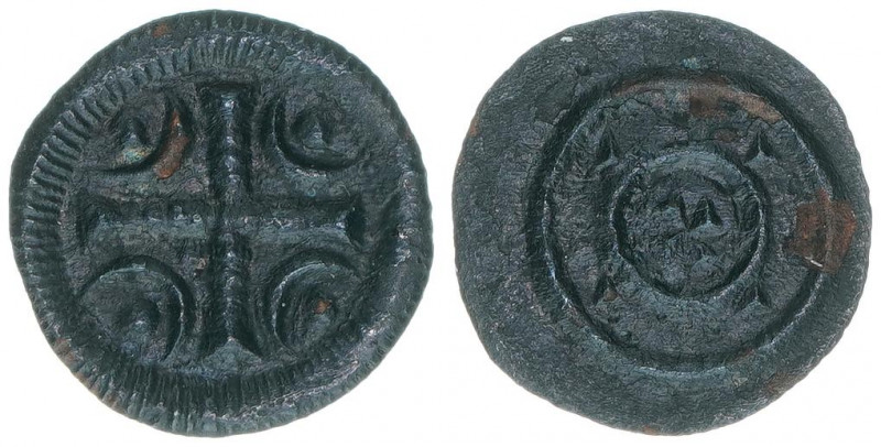 Bela II. 1131-1141
Ungarn. Denar, ohne Jahr. Kupfer - äußerst selten
0,35g
Husza...