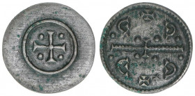 Geza II. 1141-1162
Ungarn. Denar, ohne Jahr. 0,24g
Huszar 124
vz-