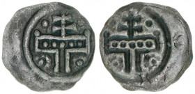 Bela IV. 1235-1270
Ungarn. Denar, ohne Jahr. 0,28g
Huszar 199
ss/vz