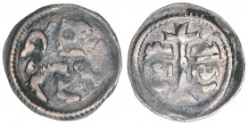 Andreas III. 1290-1301
Ungarn. Denar, ohne Jahr. 0,45g
Huszar - CNH 360
ss+