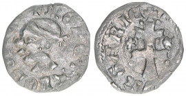 Ludwig I. 1342-1382
Ungarn. Denar, ohne Jahr. Sarazenenkopf
0,44g
Huszar 547
ss