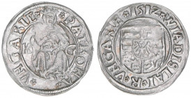Wladislaw II. 1490-1516
Ungarn. Denar, 1512. ohne Heiligenschein!
0,55g
Huszar 811
vz