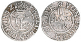 2 Mariengroschen, 1654
Braunschweig-Lüneburg-Celle. Clausthal. 0,89g
Welter 1529
ss+