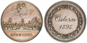 Silbermedaille, 1895
Nürnberg Reichsstadt. Gravur Ostern 1895 - Stadtansicht von Nürnberg. 7,19g
vz