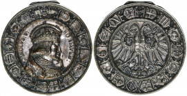 Karl V.
Nürnberg Reichsstadt. Dosenmedaille ohne Jahr, um 1920. nach dem Medaillon 1521 von Hans Kraft nach einem Entwurf von Albrecht Dürer - Messing...