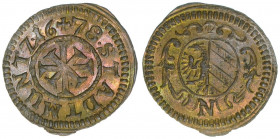 Kreuzer, 1678
Nürnberg Reichsstadt. 0,72g. vz/stfr