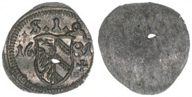 Pfennig, 1681
Nürnberg Reichsstadt. 0,35g. Kellner 335
stfr