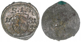 Pfennig, 1681
Nürnberg Reichsstadt. 0,32g. Kellner 335
vz/stfr