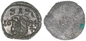 Pfennig, 1684
Nürnberg Reichsstadt. 0,43g. Kellner 335
vz/stfr