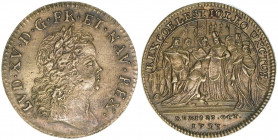 Ludwig XV.
Nürnberg Reichsstadt. Rechenpfennig, 1723. selten
6,06g
vz-