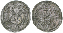 1 Kreuzer, ohne Jahr (1754-1785)
Reichsstadt Regensburg. 0,70g. Cr.5
ss/vz
