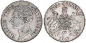 Wilhelm I. 1816-1864
Württemberg. 2 Gulden, 1847. 21,20g
Dav.957
ss/vz