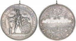 Medaille, 1890
Medaille. auf das X. deutsche Bundesdschießen mit Originalöse. 30,07g
Slg. Pletzer 855
vz