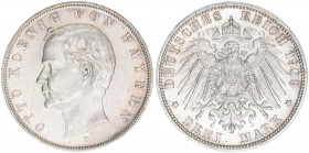 Otto 1886-1913
Bayern. 3 Mark, 1909 D. 16,70g
J 47
vz