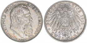 Prinzregent Luitpold 1886-1912
Bayern. 2 Mark, 1911 D. 11,13g
J 48
ss/vz