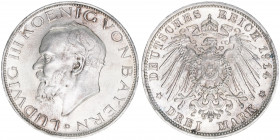 Ludwig III. 1913-1918
Bayern. 3 Mark, 1914 D. 16,66g
AKS 210
vz-
