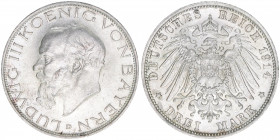 Ludwig III. 1913-1918
Bayern. 3 Mark, 1914 D. 16,63g
J 52
vz