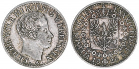 Friedrich Willhelm III. 1797-1840
Preussen. 1/6 Taler, 1826 A. Berlin
5,29g
AKS 26
ss