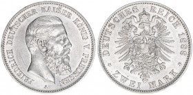 Friedrich III. 1888
Preussen. 2 Mark, 1888. 11,11g
J.98
vz