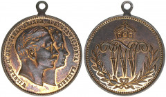 Wilhelm II. 1888-1918
Preussen. Medaille mit Trageöse, ohne Jahr. 14,64g
vz