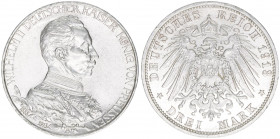 Wilhelm II. 1888-1918
Preussen. 3 Mark, 1913 A. anlässlich des 25-jährigen Regierungsjubiläums
16,70g
AKS 141
vz+