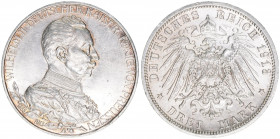 Wilhelm II. 1888-1918
Preussen. 3 Mark, 1913 A. anlässlich des 25-jährigen Regierungsjubiläums
16,67g
AKS 141
vz+