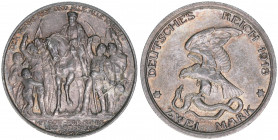 Wilhelm II. 1888-1918
Preussen. 2 Mark, 1913 A. anlässlich der Jahrhundertfeier der Befreiungskriege
11,11g
AKS 140
vz+