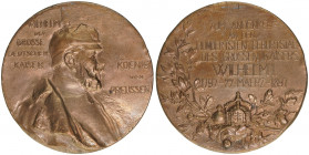 Wilhelm II. 1888-1918
Preussen. Medaille, 1897. 40mm
32,51g
Rf.
ss/vz