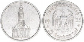Deutsches Reich 1919-1945
5 Reichsmark, 1935 A. Garnisonskirche ohne Datum
13,86g
J 357
ss