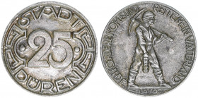 Stadt Düren
Notgeld. 25 Pfennig, 1919. 25mm
5,75g
Funck 105.09
Eisen
vz