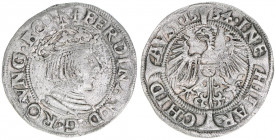 Ferdinand I. 1521-1564
Groschen, 1534. Hall
2,21g
Schulten 4128
ss