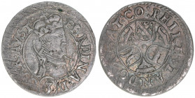 Erzherzog Ferdinand 1564-1595
Groschen, ohne Jahr. Ensisheim
2,20g
Klemesch 258 var.
ss