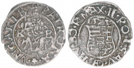 Maximilian II. 1564-1576
Denar, 1571. Kremnitz
0,48g
ss+
