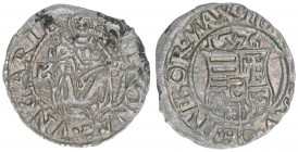 Maximilian II. 1564-1576
Denar, 1576. Kremnitz
0,41g
ss/vz