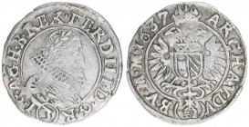 Ferdinand II. 1619-1637
Groschen, 1637. 1,76g
ss+