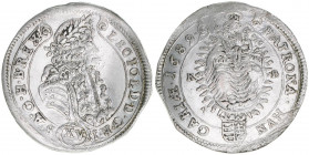 Leopold I. 1658-1705
15 Kreuzer, 1689 KB. Kremnitz
6,21g
Herinek 1058
Zain, Rf.
ss/vz
