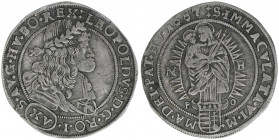 Leopold I. 1658-1705
15 Kreuzer, 1687 NB-PO. Nagybanya
4,84g
Herinek 1083
ss