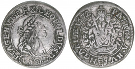 Leopold I. 1658-1705
6 Kreuzer, 1672 KB. Kremnitz
2,99g
ss-