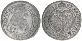 Leopold I. 1658-1705
6 Kreuzer, 1683 MM. Wien
3,49g
ss+
