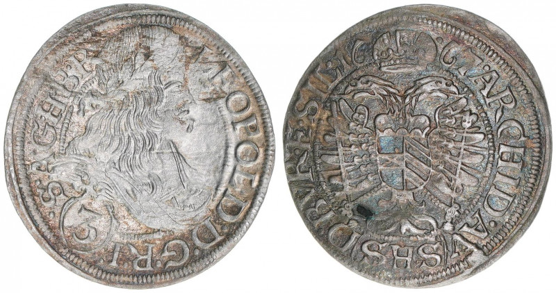 Leopold I. 1658-1705
Groschen, 1667 SHS. Breslau
1,47g
Herinek 1536
vz