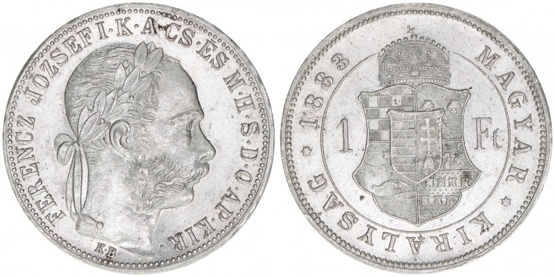 Franz Joseph I. 1848-1916
1 Forint, 1883. Kremnitz
12,34g
ANK 94
vz-