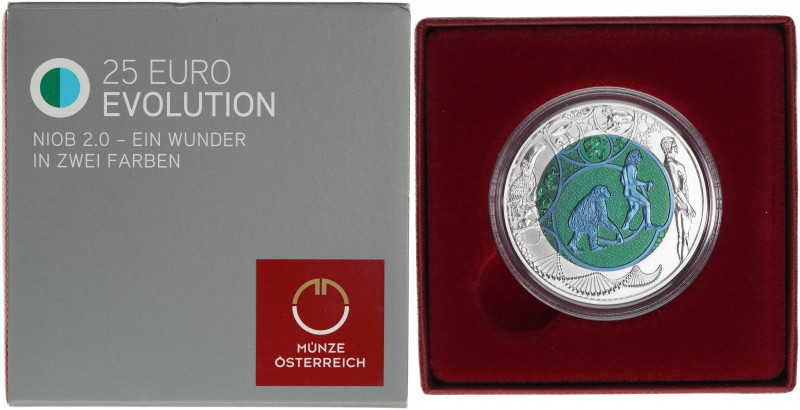 25-Euro Sondergedenkmünzen Bimetall Niob
25 Euro, 2014. Evolution - Auflage 65.0...