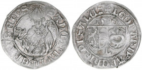 Leonhard von Keutschach 1495-1519
Erzbistum Salzburg. Batzen, 1500. Salzburg
3,19g
Zöttl 60, Probszt 99
ss/vz