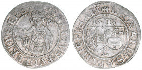Leonhard von Keutschach 1495-1519
Erzbistum Salzburg. Batzen, 1513. Salzburg
2,89g
Zöttl 66 Probszt 106
ss/vz